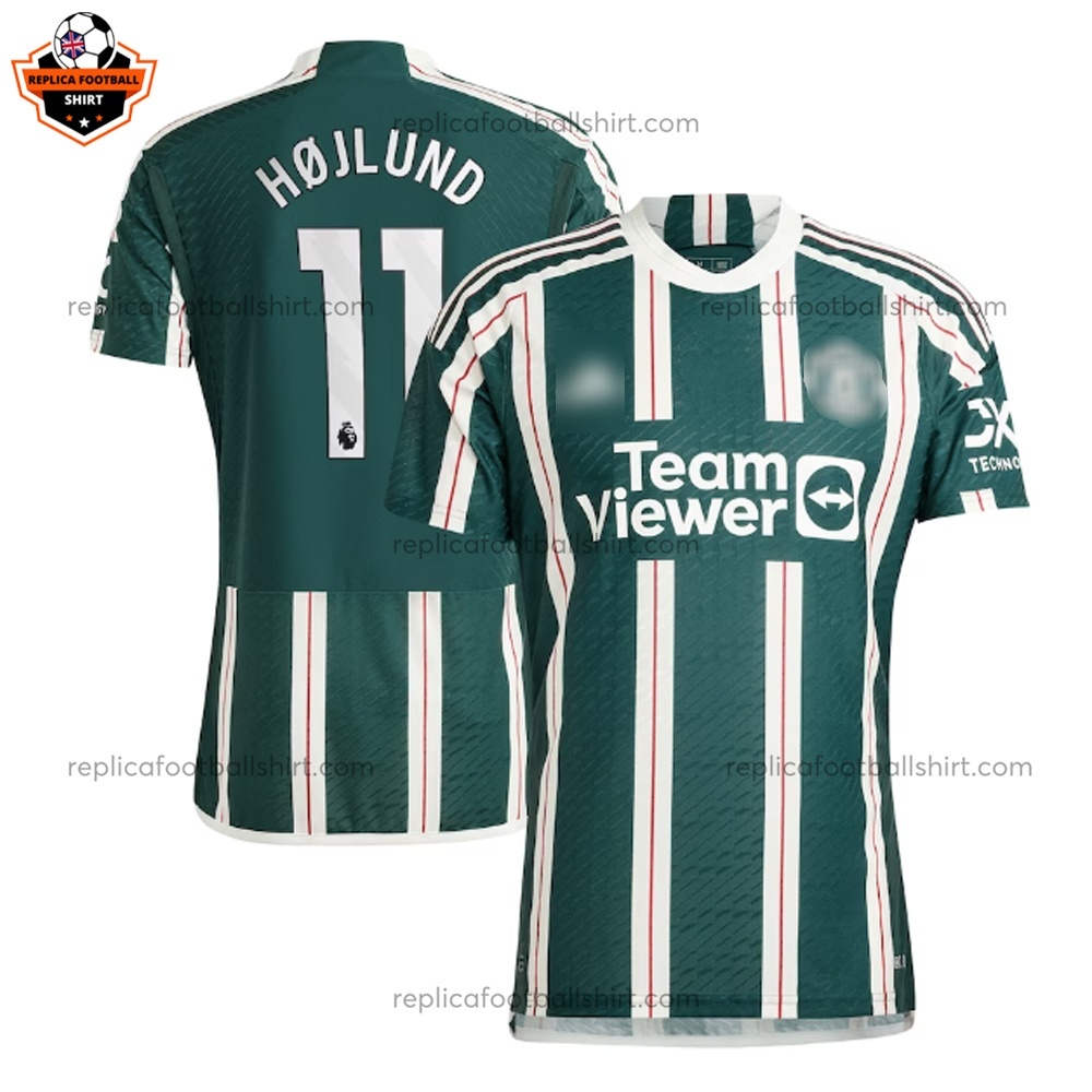 Manchester United Away Men Replica Football Shirt 2023/24 HØJLUND 11 Printed - Over View
