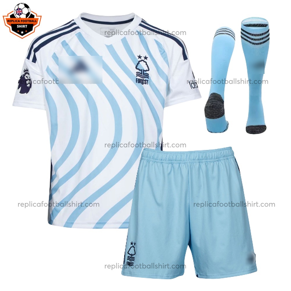 Nottingham Forest Away Kid Replica Football Kit 2023/24 - Front View