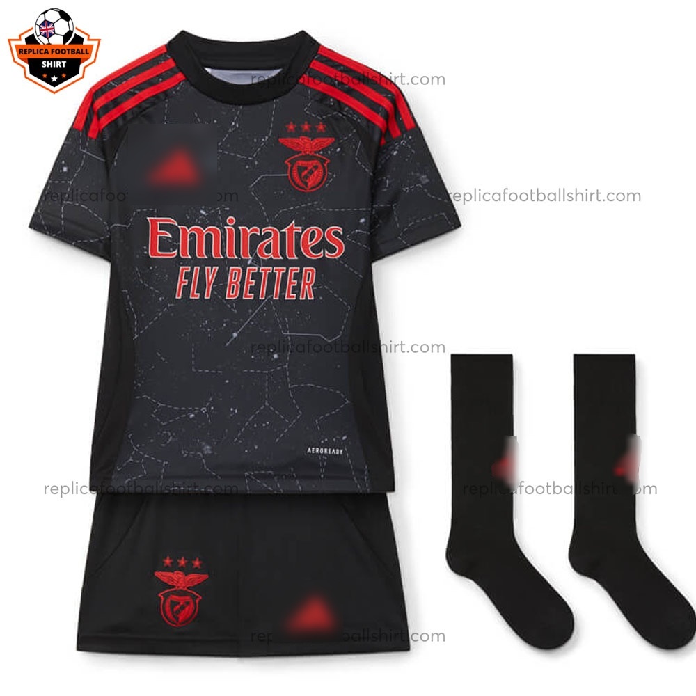 RC Lens Away Kid Replica Football Kit 2024/25 - Front View