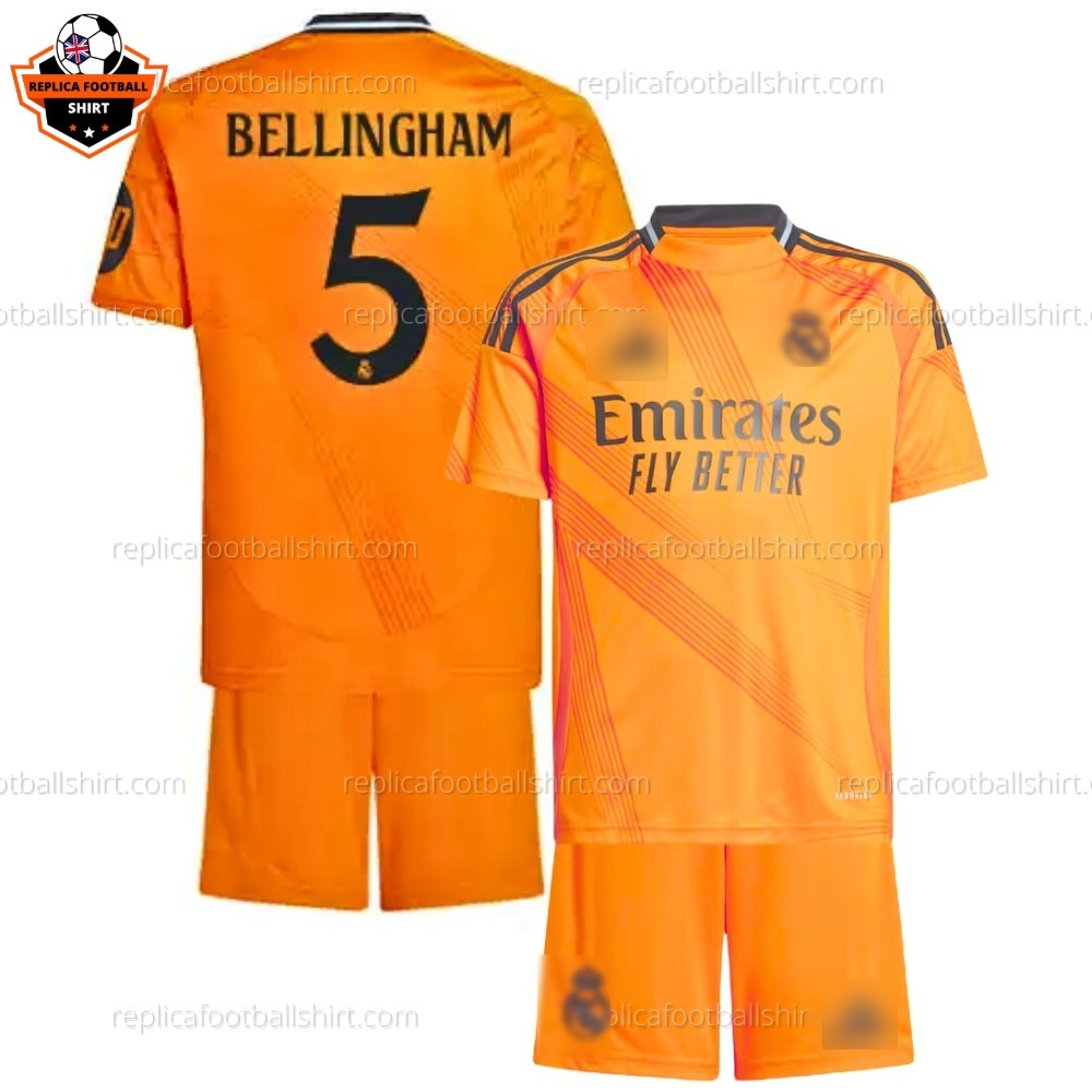 Real Madrid BELLINGHAM 5 Away Kid Replica Football Kit 2024/25 - Over View