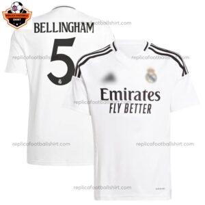 Real Madrid BELLINGHAM 5 Home Men Replica Football Shirt 2024/25