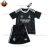 Real Madrid Black Goalkeeper Kid Replica Football Kit 2025/26 - Front View