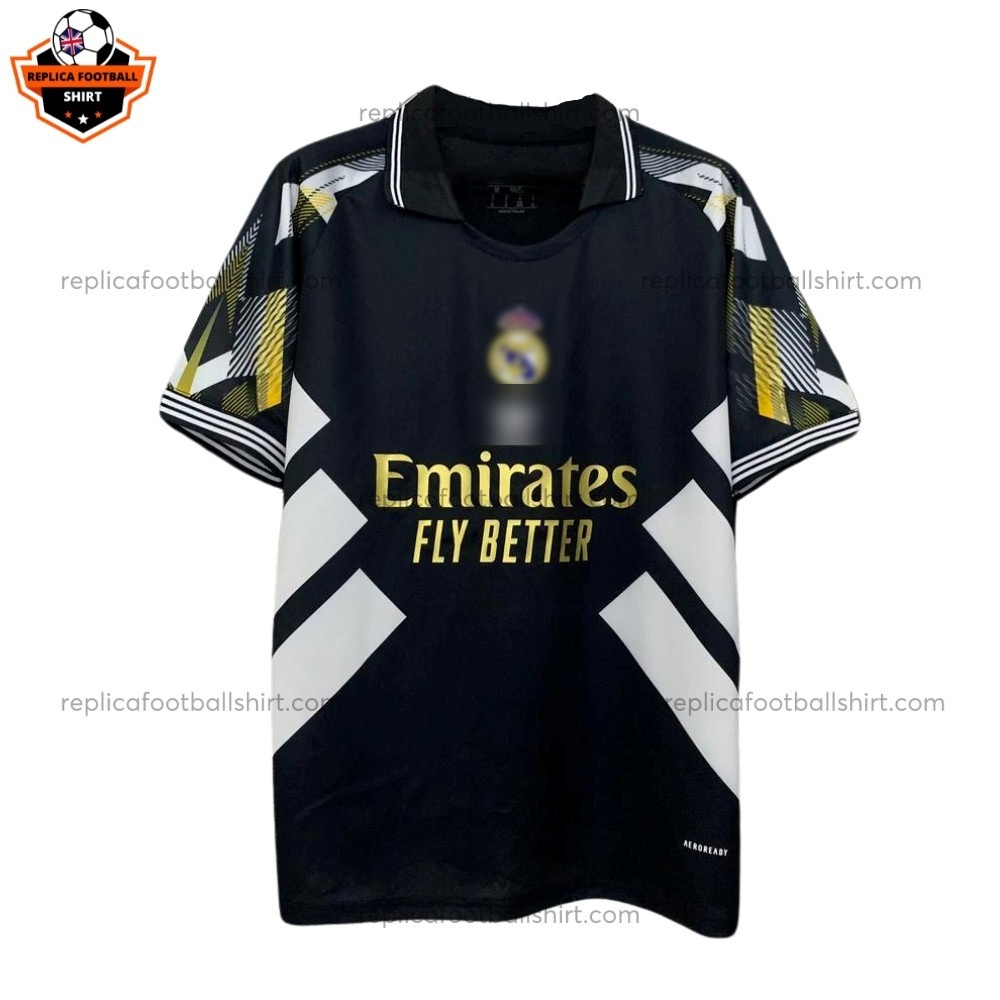 Real Madrid Black Special Edition Men Replica Football Shirt 2025/26 - Front View