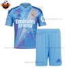 Real Madrid Blue Goalkeeper for Men and Kid Replica Football Kit 2024/25 - Front View