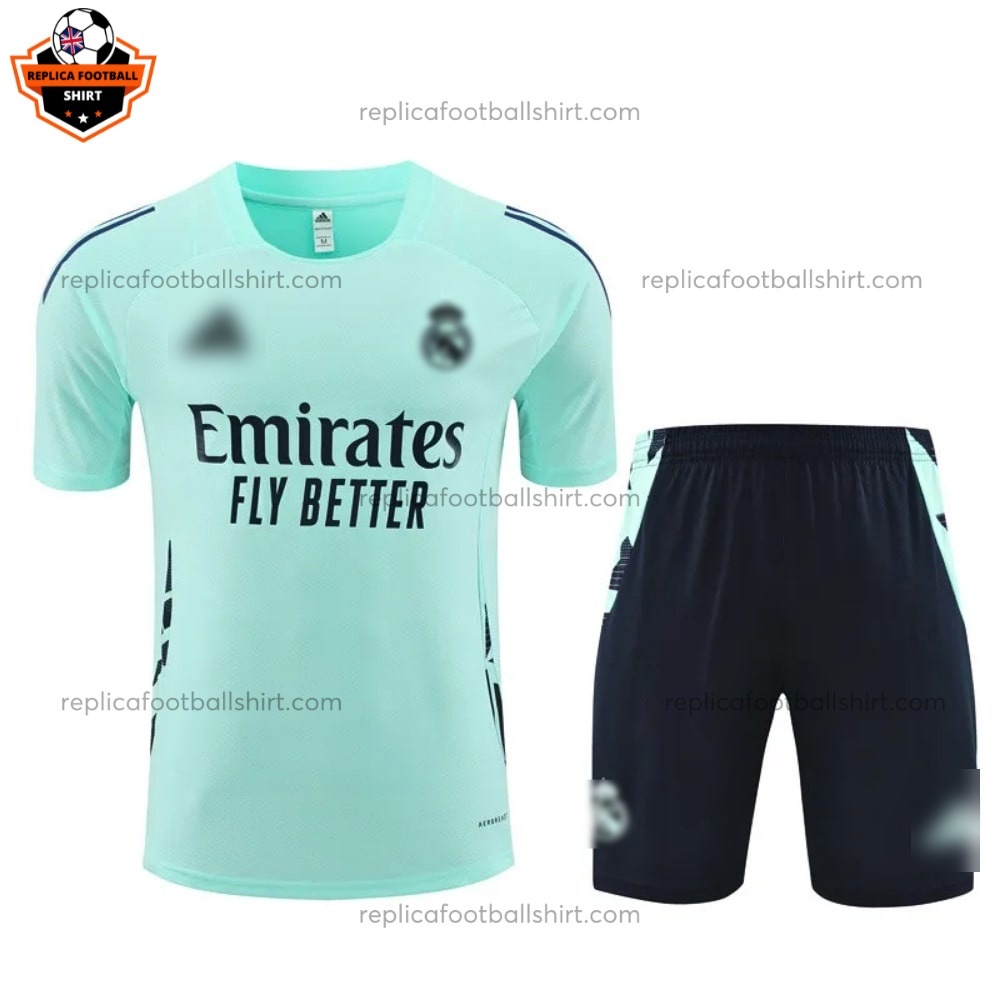Real Madrid Blue Training Kid Replica Football Kit 2024/25 - Front View