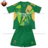 Real Madrid Green Goalkeeper for Men and Kid Replica Football Kit 2024/25 - Front View
