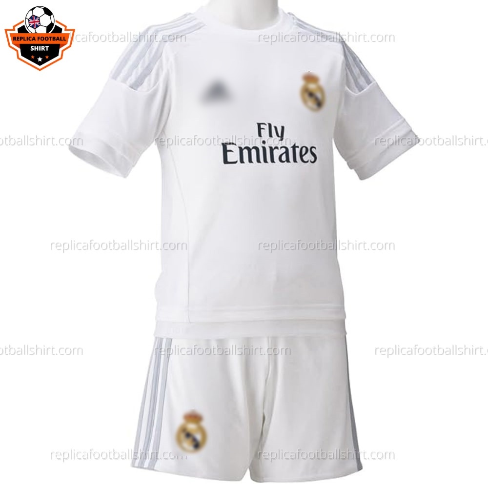 Retro Real Madrid Home Kid Replica Football Kit 2015/16 - front view