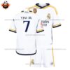Real Madrid Home Kid Replica Football Kit 2023/24 VINI JR. 7 Printed - over view