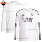 Real Madrid Home Men Replica Football Shirt 2024/25 Long Sleeve