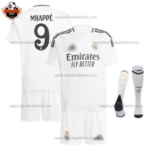 Real Madrid MBAPPÉ 9 Home Kid Replica Football Kit 2024/25 - Over View