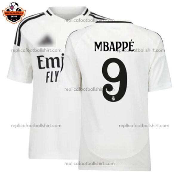 Real Madrid MBAPPÉ 9 Home Men Replica Football Shirt 2024/25 - Front View
