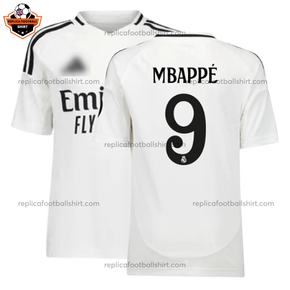 Real Madrid MBAPPÉ 9 Home Men Replica Football Shirt 2024/25 - Front View
