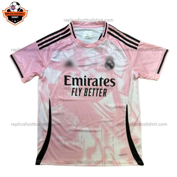 Real Madrid Pink Training Men Replica Football Shirt 2024/25 - Front View