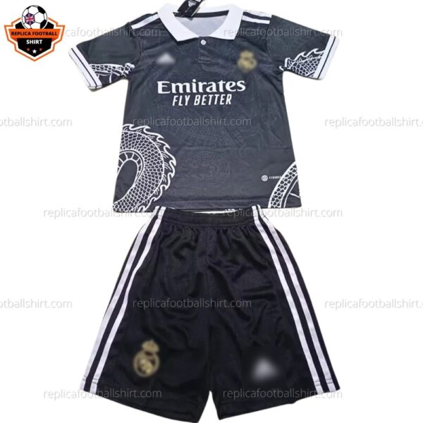 Real Madrid Special Edition Black Kid Replica Football Kit 2023/24 - Details