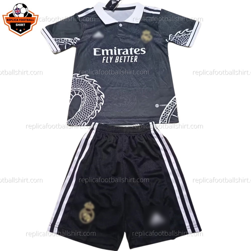 Real Madrid Special Edition Black Kid Replica Football Kit 2023/24 - Details