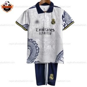 Real Madrid Special Edition White Kid Replica Football Kit 2023/24 - Front View