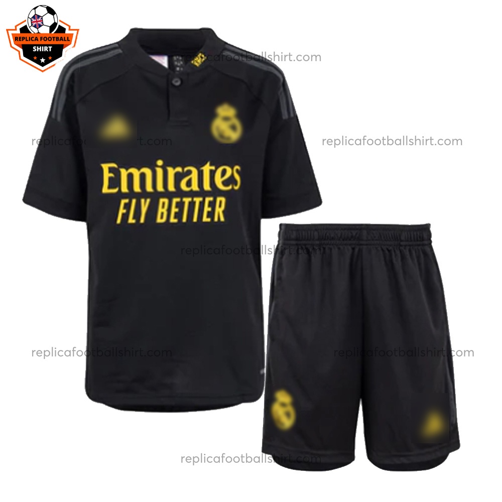 Real Madrid Third Kid Replica Football Kit 2023/24 - front view