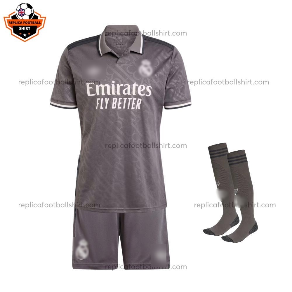 Real Madrid Third Kid Replica Football Kit 2024/25 - Front View