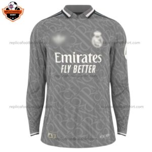 Real Madrid Third Men Replica Football Shirt 24/25 Long Sleeve - Front View