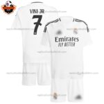 Real Madrid VINI JR 7 Home Kid Replica Football Kit 2024/25
