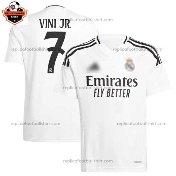 Real Madrid VINI JR 7 Home Men Replica Football Shirt 2024/25 - Over View