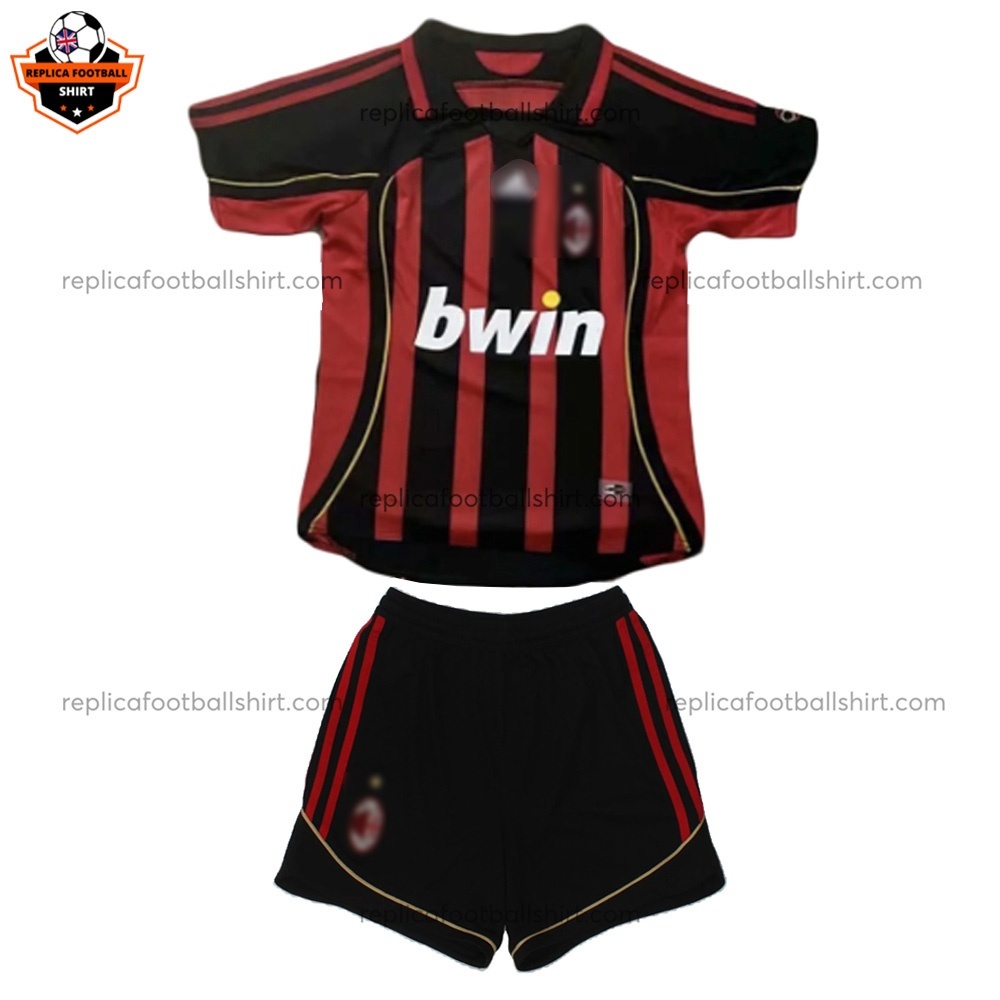 Retro AC Milan Home Kid Replica Football Kit 2006/07 - front view