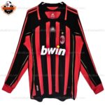 Retro AC Milan Home Replica Football Shirt 2006/07 Long Sleeve