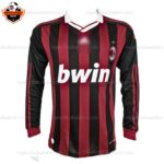 Retro AC Milan Home Replica Football Shirt 2009/10 Long Sleeve