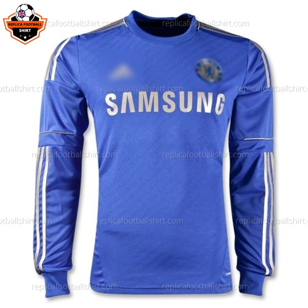 Retro Chelsea Home Men Replica Football Shirt 2012/13 Long Sleeve - front view