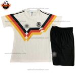 Retro Germany Home White Kid Replica Football Kit 1990