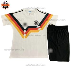 Retro Germany Home White Kid Replica Football Kit 1990 - front view