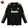 Retro Real Madrid Away Men Replica Football Shirt 2011/12 Long Sleeve - front view