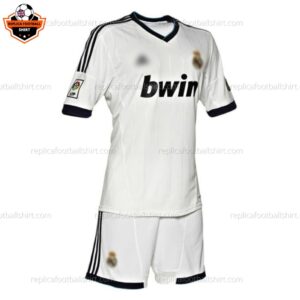 Retro Real Madrid Home Kid Replica Football Kit 2012/13 - front view