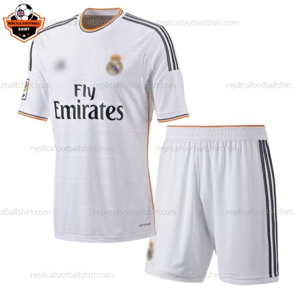 Retro Real Madrid Home Kid Replica Football Kit 2013/14 - front view