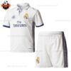 Retro Real Madrid Home Kid Replica Football Kit 2016/17 - front view