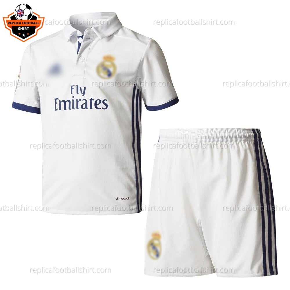 Retro Real Madrid Home Kid Replica Football Kit 2016/17 - front view