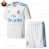 Retro Real Madrid Home Kid Replica Football Kit 2017/18 - front view