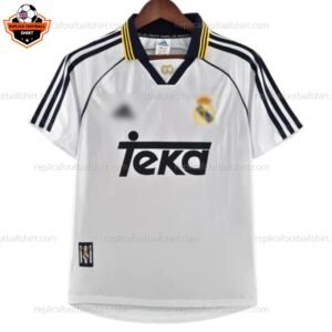 Retro Real Madrid Home Men Replica Football Shirt 1998/00 - front view