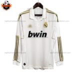Retro Real Madrid Home Men Replica Football Shirt 2011/12 Long Sleeve