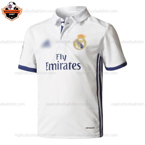 Retro Real Madrid Home Men Replica Football Shirt 2016/17 - front view