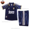 Retro Real Madrid Third Kid Replica Football Kit 1998/00 - Front view