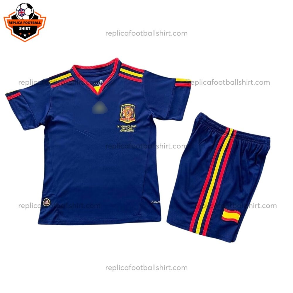 Retro Spain Away Kid Replica Football Kit 2010 - front view