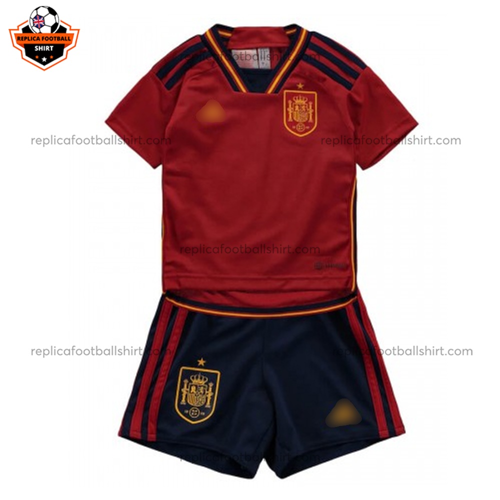 Spain Home Kid Replica Football Kit 2022 - front view