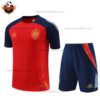 Spain Red Training Kid Replica Football Kit 2024/25 - front view