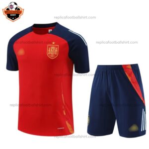 Spain Red Training Kid Replica Football Kit 2024/25 - front view
