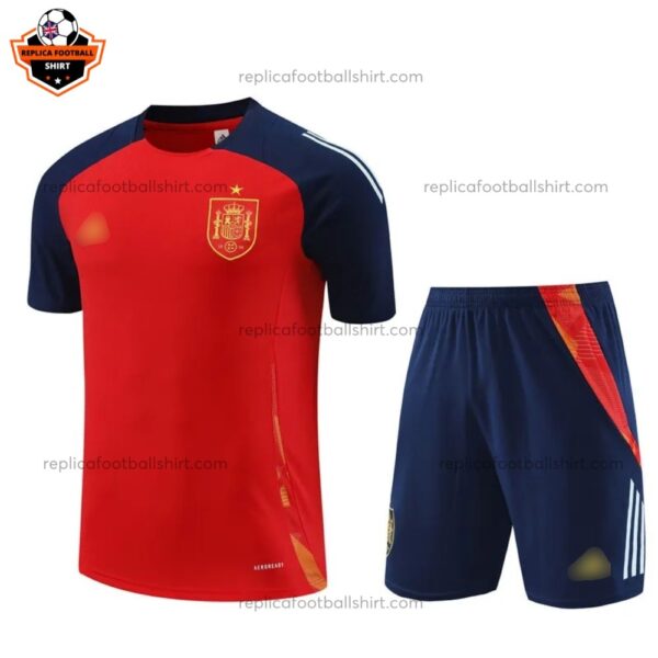 Spain Red Training Kid Replica Football Kit 2024/25 - front view