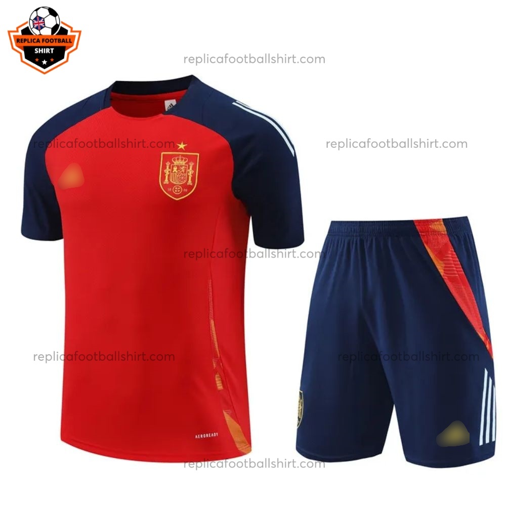 Spain Red Training Kid Replica Football Kit 2024/25 - front view