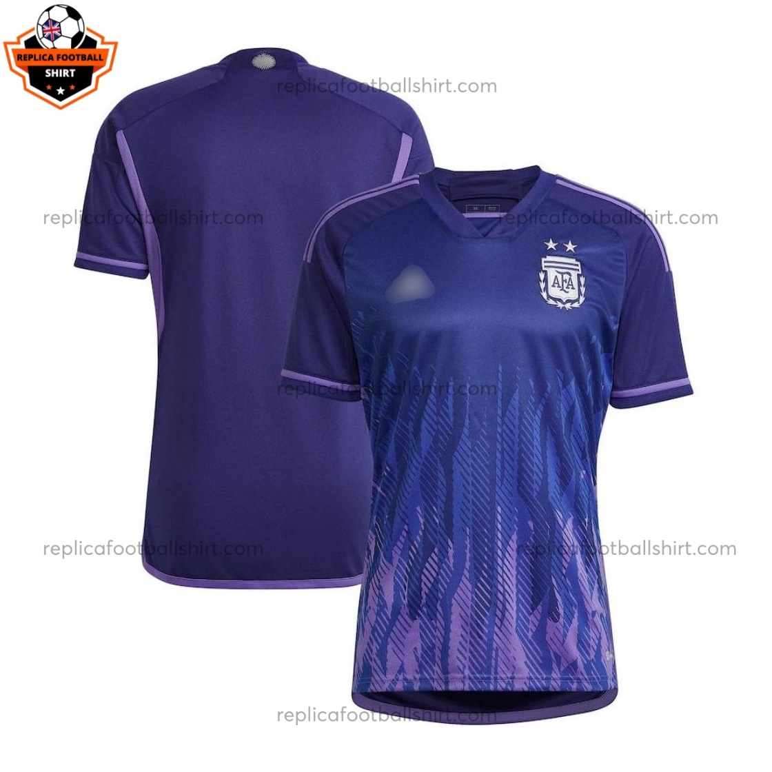 Argentina Away World Cup Men Replica Football Shirt 2022 - Over View