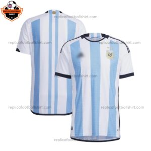 Argentina Home World Cup Men Replica Football Shirt 2022 - Over View