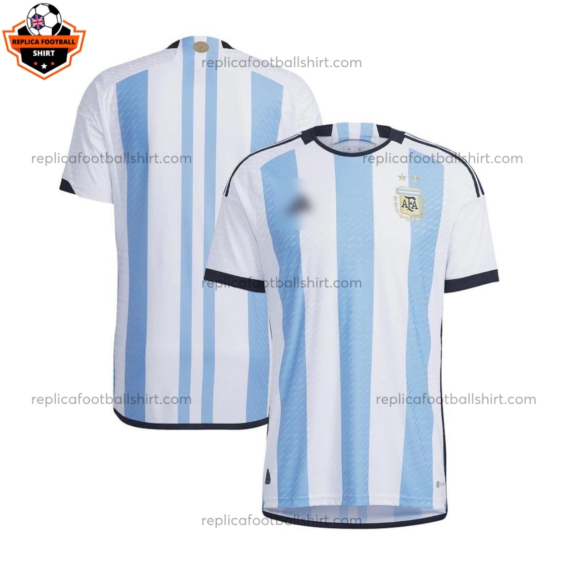 Argentina Home World Cup Men Replica Football Shirt 2022 - Over View
